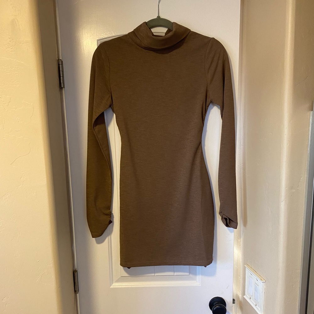 Baseline Dress - Brown backless mini dress